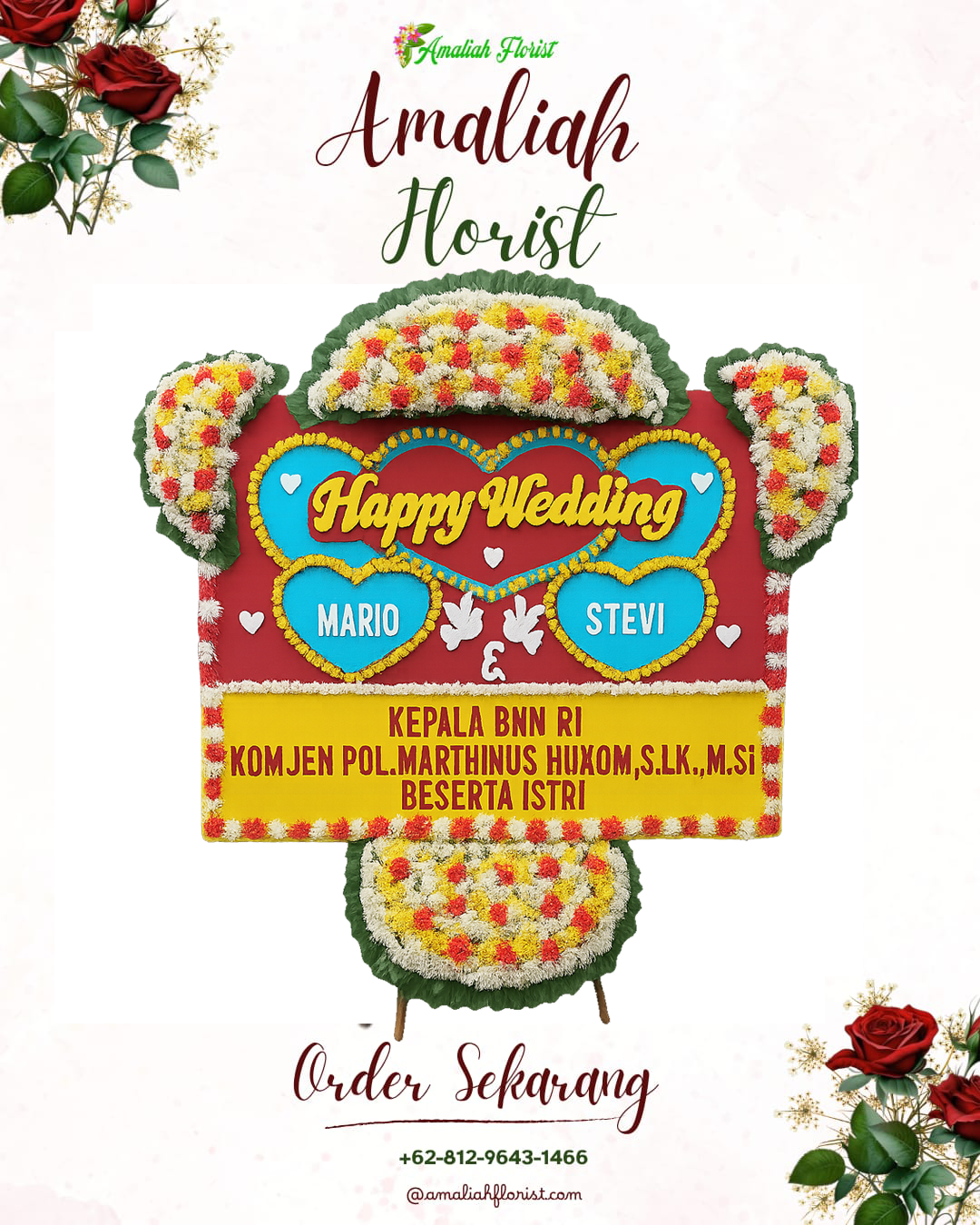 Papan Bunga Pernikahan Sidenreng Rappang